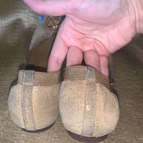 Tory Burch Caroline 2 Elastic Metallic Ballet Flat - Picture 9 of 13